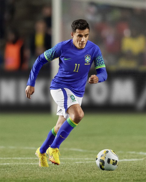 Brasilien VM Trøje 2022 Neymar Jr 10 Udebanetrøje